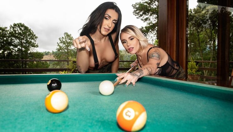 Shaved and Wet Pool Fun