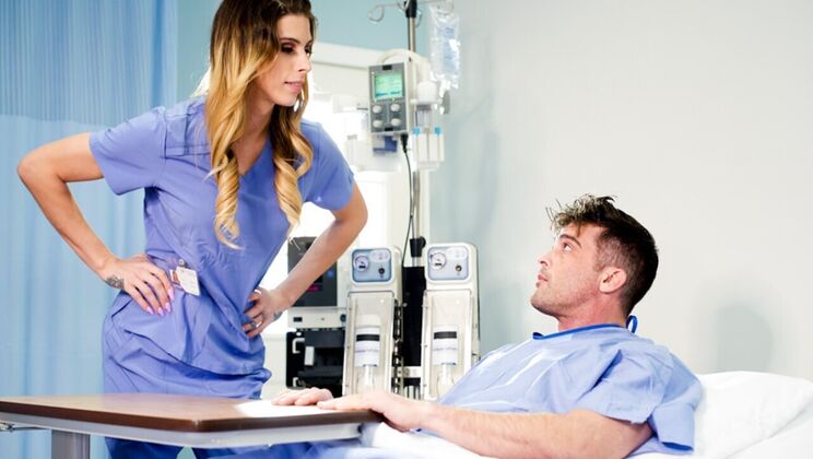 Big Tits Shemale Gives a Blowjob