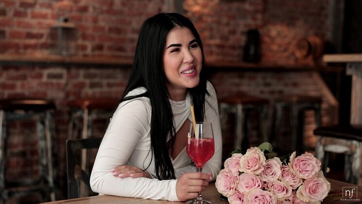 [NubileFilms] - Brunette Asian Lady D in Lingerie Gets FFM - Lady D