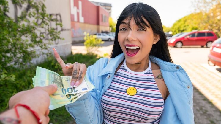 [PublicAgent] - Cute Colombian Athenea Rose Gets Spanked