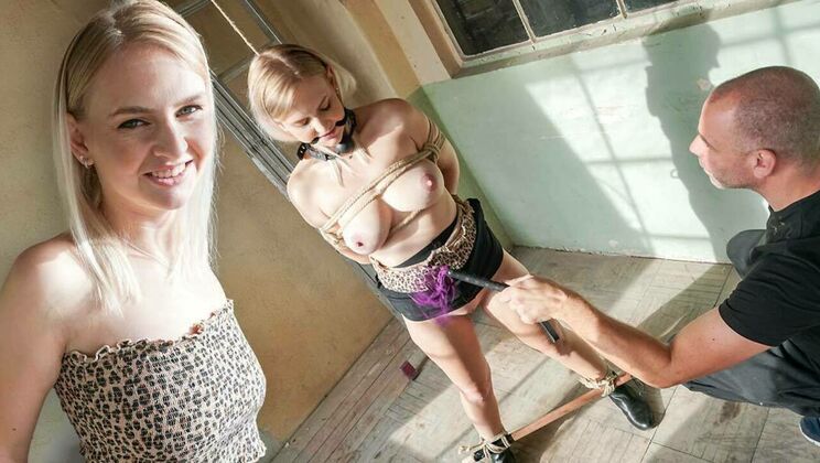 Kirsty Waterfall's blonde beauty in chains