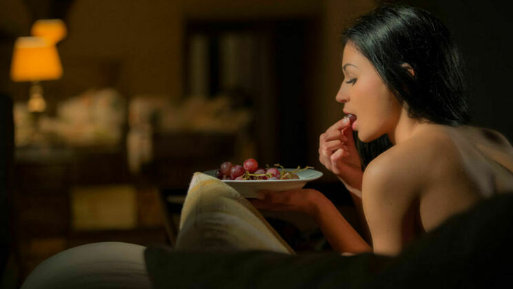 Lesbian Striptease Leads to Pussy Licking & Doggystyle Fun