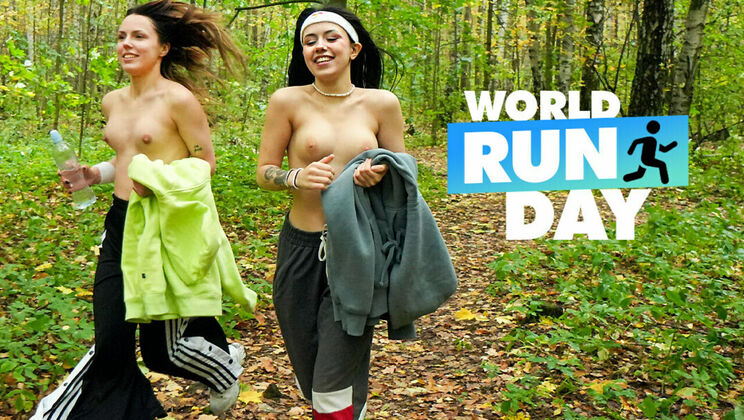 Brunette and Redhead Lesbian Kissing Frenzy