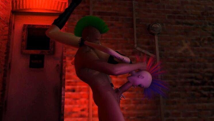 Big Tits Girl Sucks Cock Outside - SentiMetal Tattoo Animation