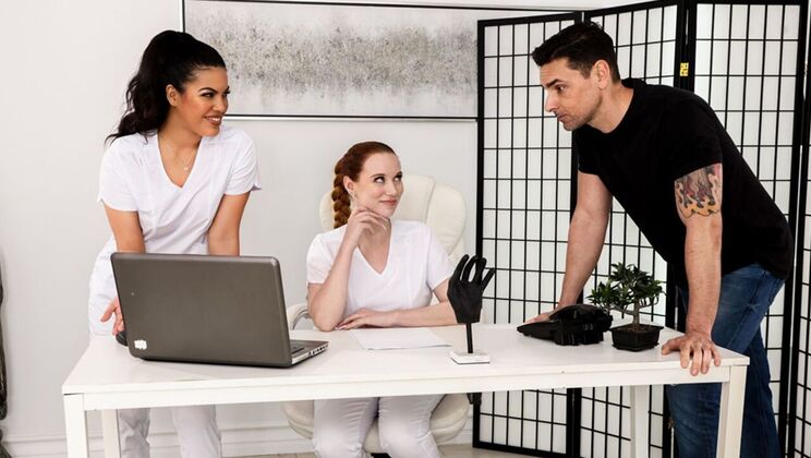 [FantasyMassage] - Cumshot and Blowjob with Facial - Ryan Driller - Maya Farrell - Madison Morgan