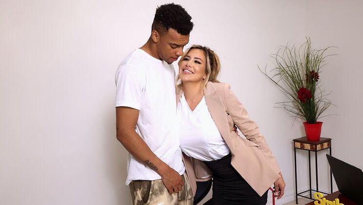 [FantasyMassage] - Interracial Cheating with Big Tits Blonde Wife - Caitlin Bell - Lawson Jones