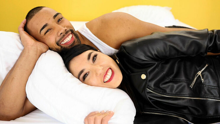 [HotGuysFuck] - Petite Asian Mina Moon sucks Jaxson Briggs' big black cock - Mina Moon - Jaxson Briggs