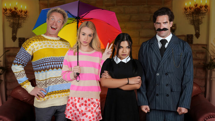 [DaughterSwap] - Blonde and Latina Lesbian Orgasm Fest