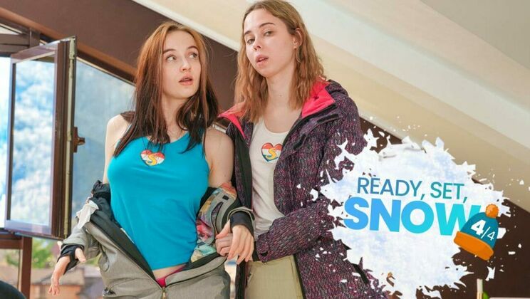 [ClubSweethearts] - Teen Girls Play and Kiss in Snow - Erika Mori - Alice Flore