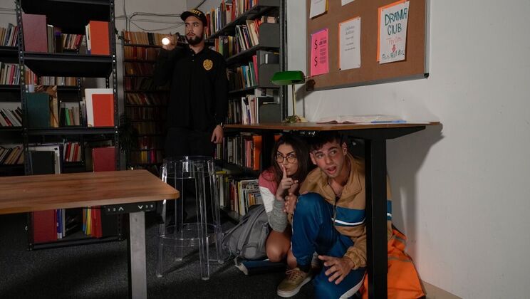 Small Tits, Big Luck in Library