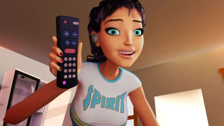 Brunette Cheerleader Tease and Fingering