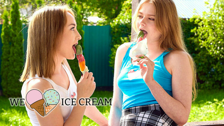 Teenage Blonde Ice Cream Lovers