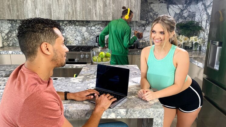 [CrazyCollegeGFs] - Big Naturals Kitchen Fuck with Cumshot - Alex Jones - Angie Faith