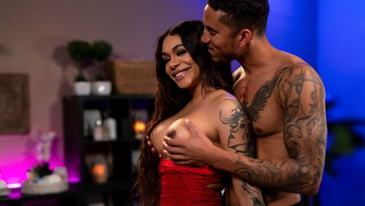 [TransSensual] - Big Cock Axel Greene Rubs Down Shemale Eva Maxim in Anal Scene - Eva Maxim - Axel Greene