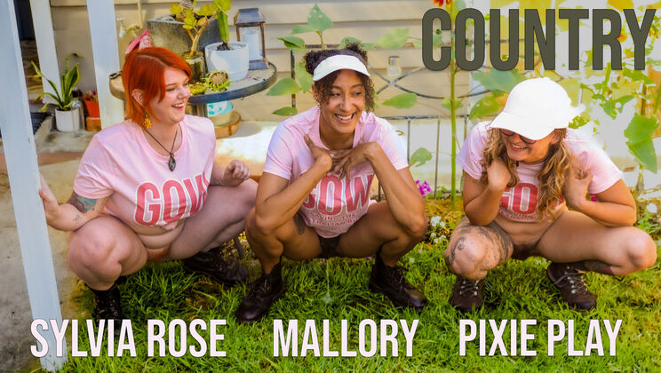 [GirlsOutWest] - Lesbian Love in the Countryside: Mallory, Pixie Play, and Sophia Rose