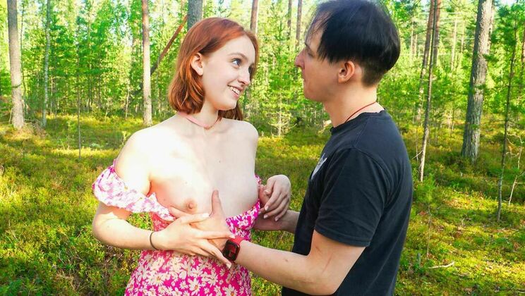 Outdoor Sex with European Redhead Teen Fergy