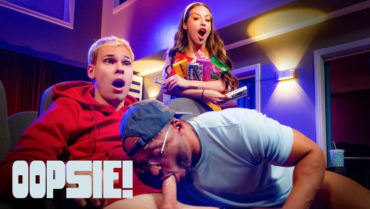 [Oopsie!] - Natural Tits Brunette Takes Black Cock – Hardcore Interracial Fuck - Dillon Diaz - Spencer Bradley - Tony Sting