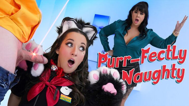 [AskYourMother] - Stepmom Freya & Neko Girl Misty Meaner Share Jimmy’s Big Cock - Freya Von Doom - Jimmy Michaels - Misty Meaner