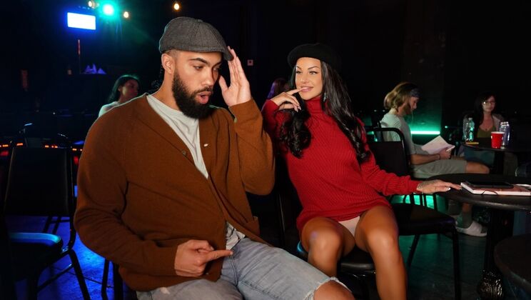 [CrazyCollegeGFs] - Brunette Babe Deepthroat Slam - Evelin Stone - James Angel