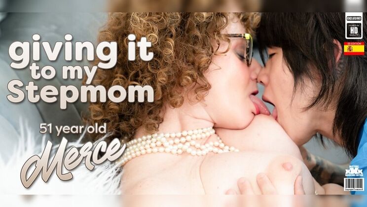 [Mature.nl] - Seductive Merce rides stepson reverse cowgirl in high heels