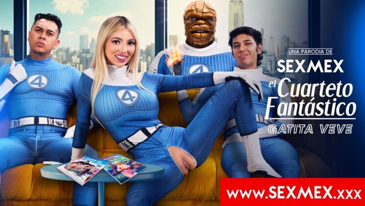 Big Boob Blonde Gatita Veve Foursome BJ