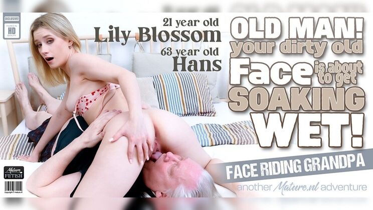 [Mature.nl] - Natural boobs teen screams as she smothers grandpa - Hans - Lily Blossom