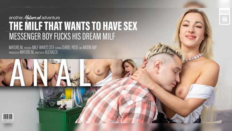 [Mature.nl] - Mature Woman Takes Anal From Young Messenger - Moon Imp - Isabel Rose