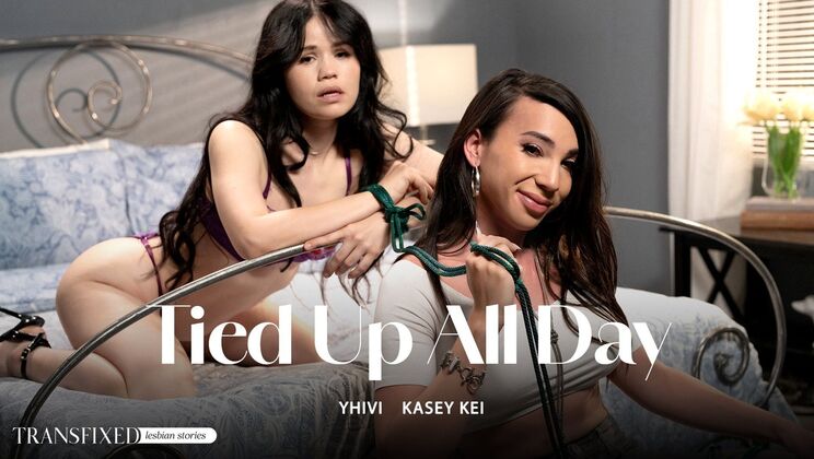 [Transfixed] - Interracial Bondage: Yhivi and Kasey Kei's Cum on Ass - Yhivi - Kasey Kei