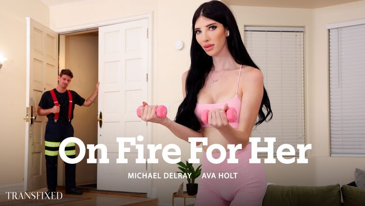 [Transfixed] - Anal Fucking a Skinny Shemale - Michael DelRay - Ava Holt