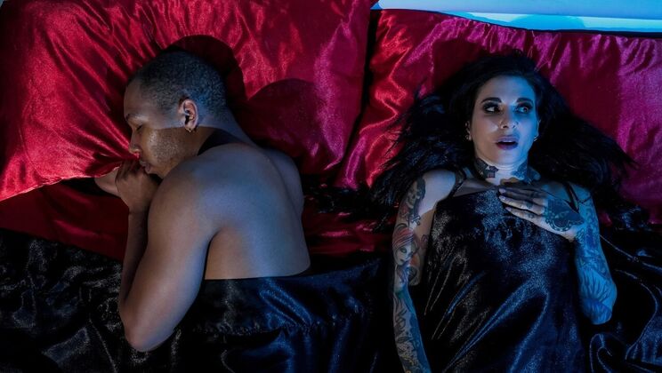 [DigitalPlayground] - Outie pussy fucked in bathroom fetish scene with heels - Ricky Johnson - Joanna Angel