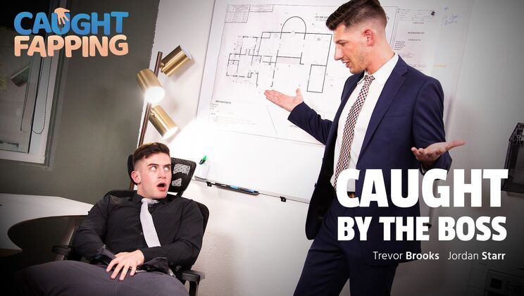 [CaughtFapping] - Kissing and Fucking in the Workplace - Trevor Brooks - Jordan Starr