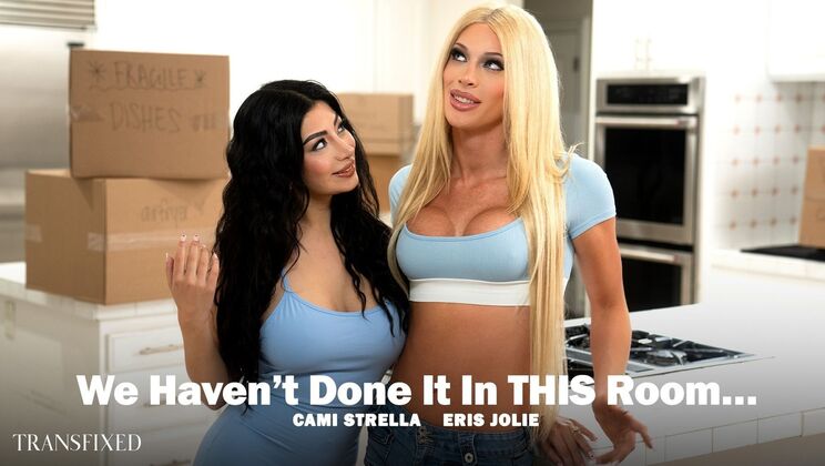 [Transfixed] - Hot Interracial Threesome: Blonde Shemale & Latina MILF Explore Every Hole - Cami Strella - Eris Jolie