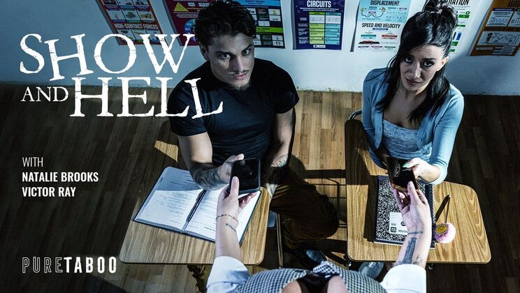 [PureTaboo] - Interracial Fuck: Brunette Gets Pussy Licked Then Filled - Natalie Brooks - Victor Ray