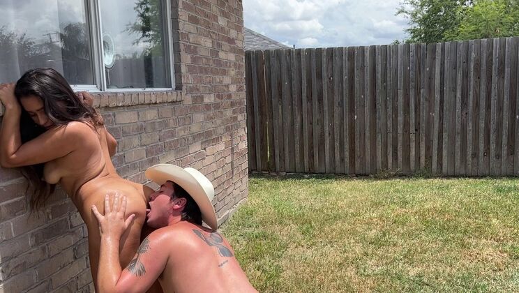 Backyard Rodeo: Alexa Zach Quickie Vanilla Male POV
