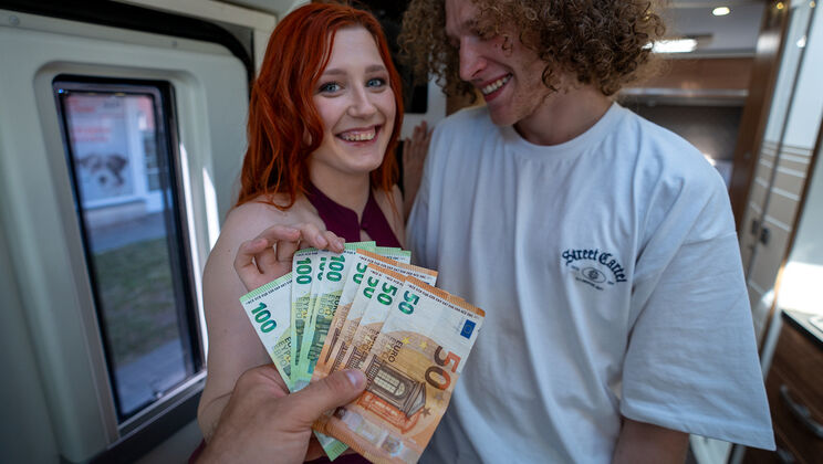 Cherry Crush Cheating Redhead Gets Paid & Banged in Car