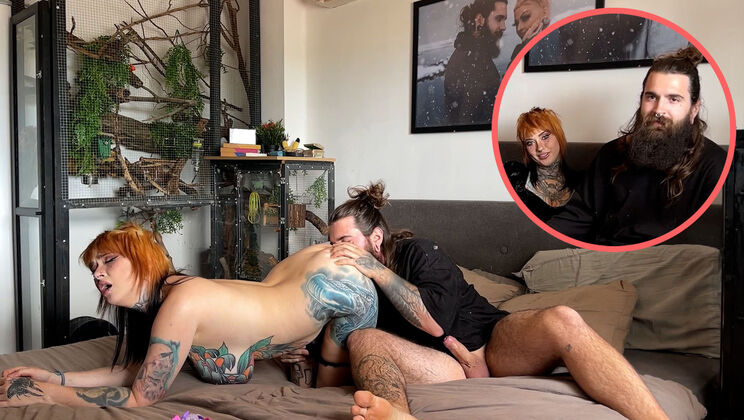 Primal Passion: Shaved Micky Takes Phil Deep in Her Throat