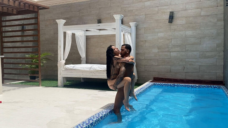Carel & Ria Pool Orgy For Two