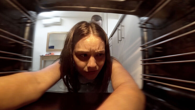 European Teen Matty Stuck in the Oven